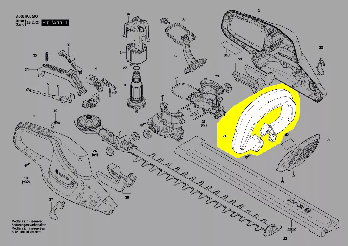 Poignée réf. 1 605 132 187 Bosch